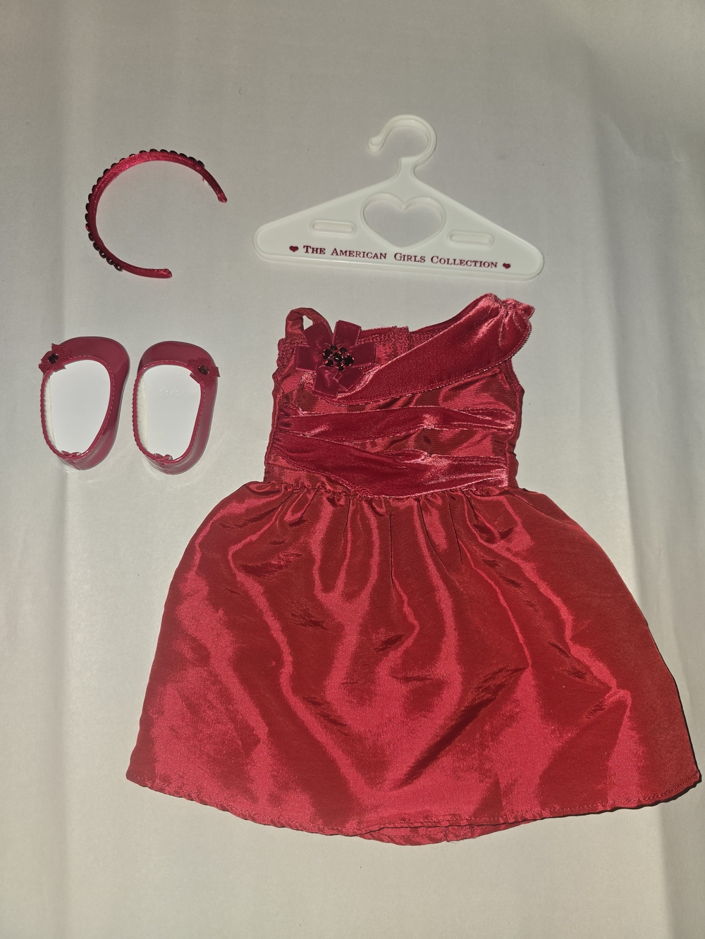 American Girl Rosey Red Outfit Beautiful Red Dress, Shoes and Headband